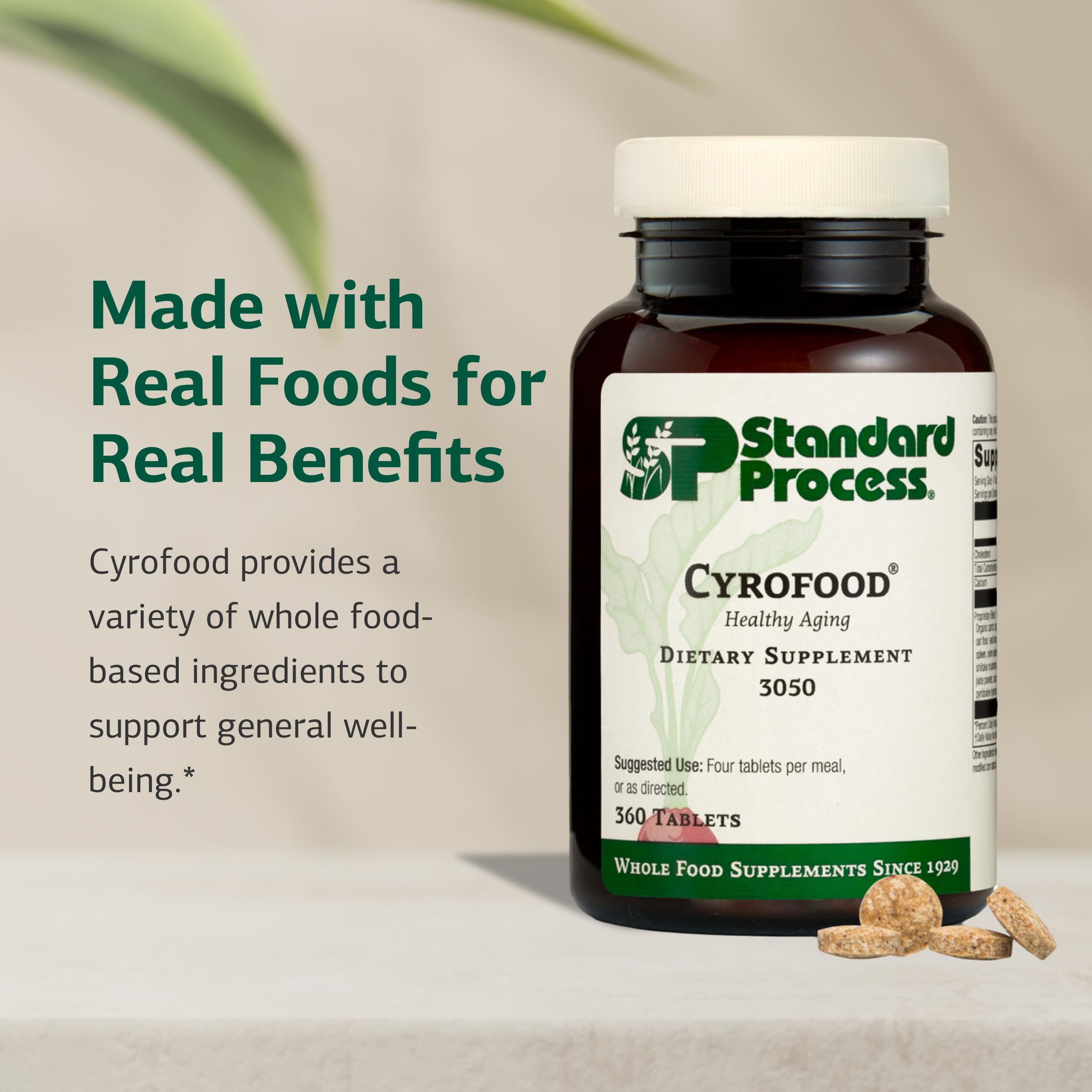 Standard Process Cyrofood - Healthy Aging Support Supplement | Whole Food-Based, 360 Tablets