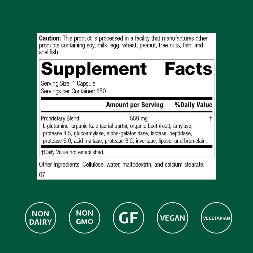 Standard Process Enzycore - 150 Capsules | Digestive Enzyme Support