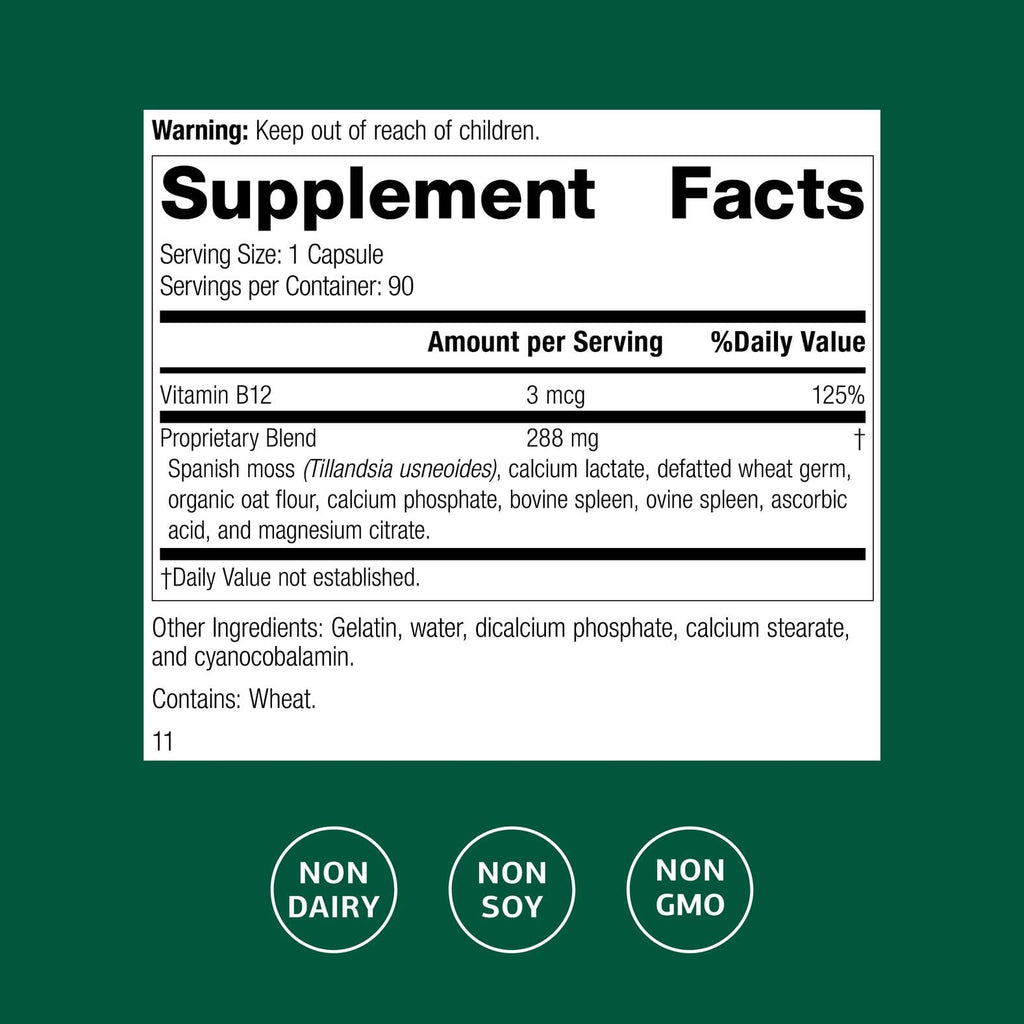 Standard Process for-Til B12 | Brain & Nervous System Support (90 Caps)