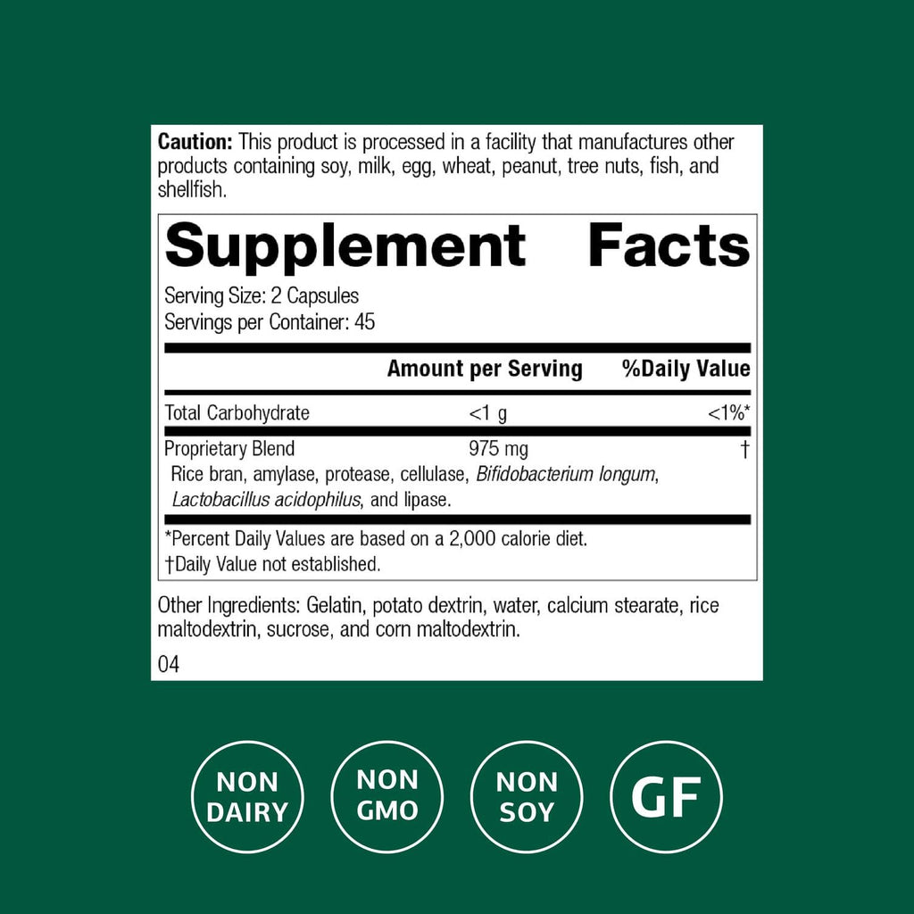 Standard Process Lact-ENZ – Whole Food Immune & Digestive Support, 90 Capsules