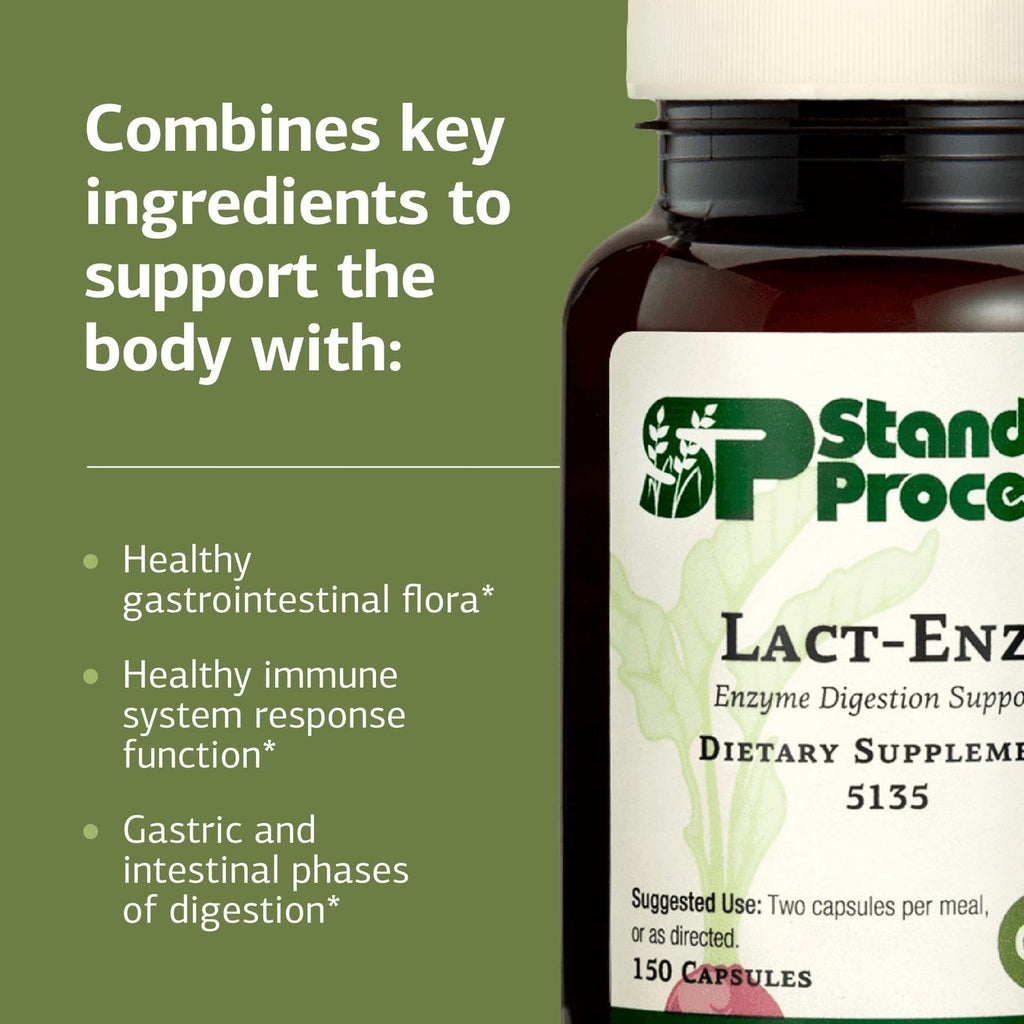 Standard Process Lact-ENZ: Gluten-Free Probiotic Digestive Support - 90 Capsules