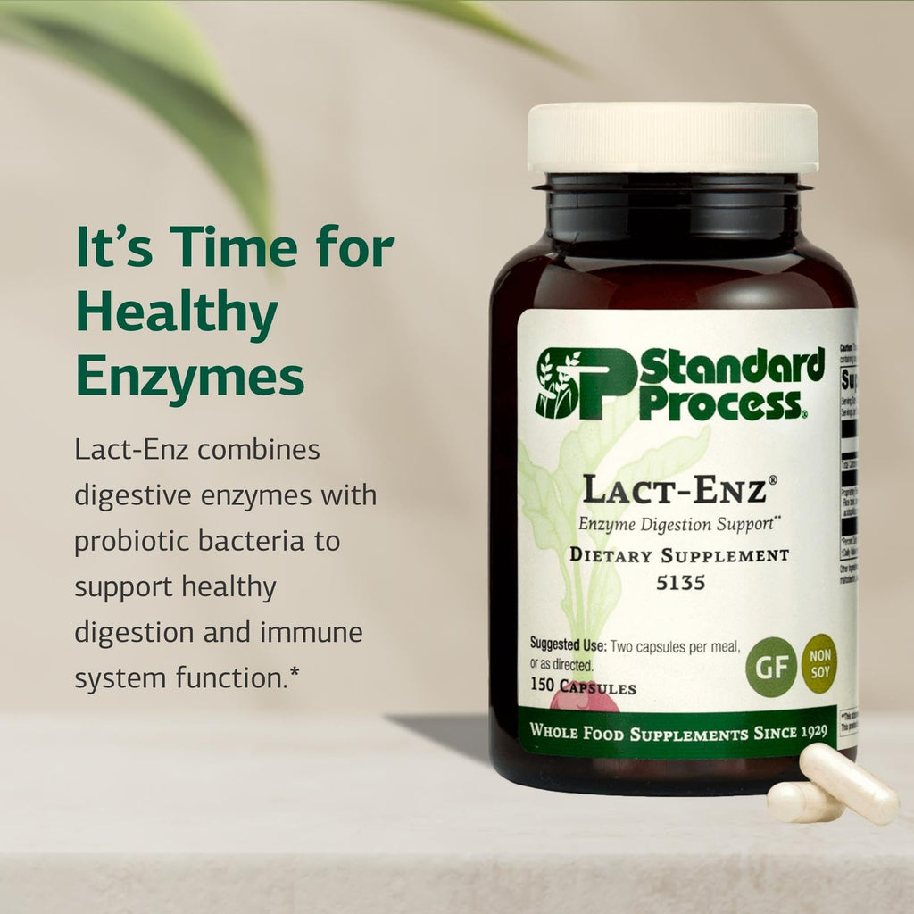 Standard Process Lact-ENZ: Gluten-Free Probiotic Digestive Support - 90 Capsules