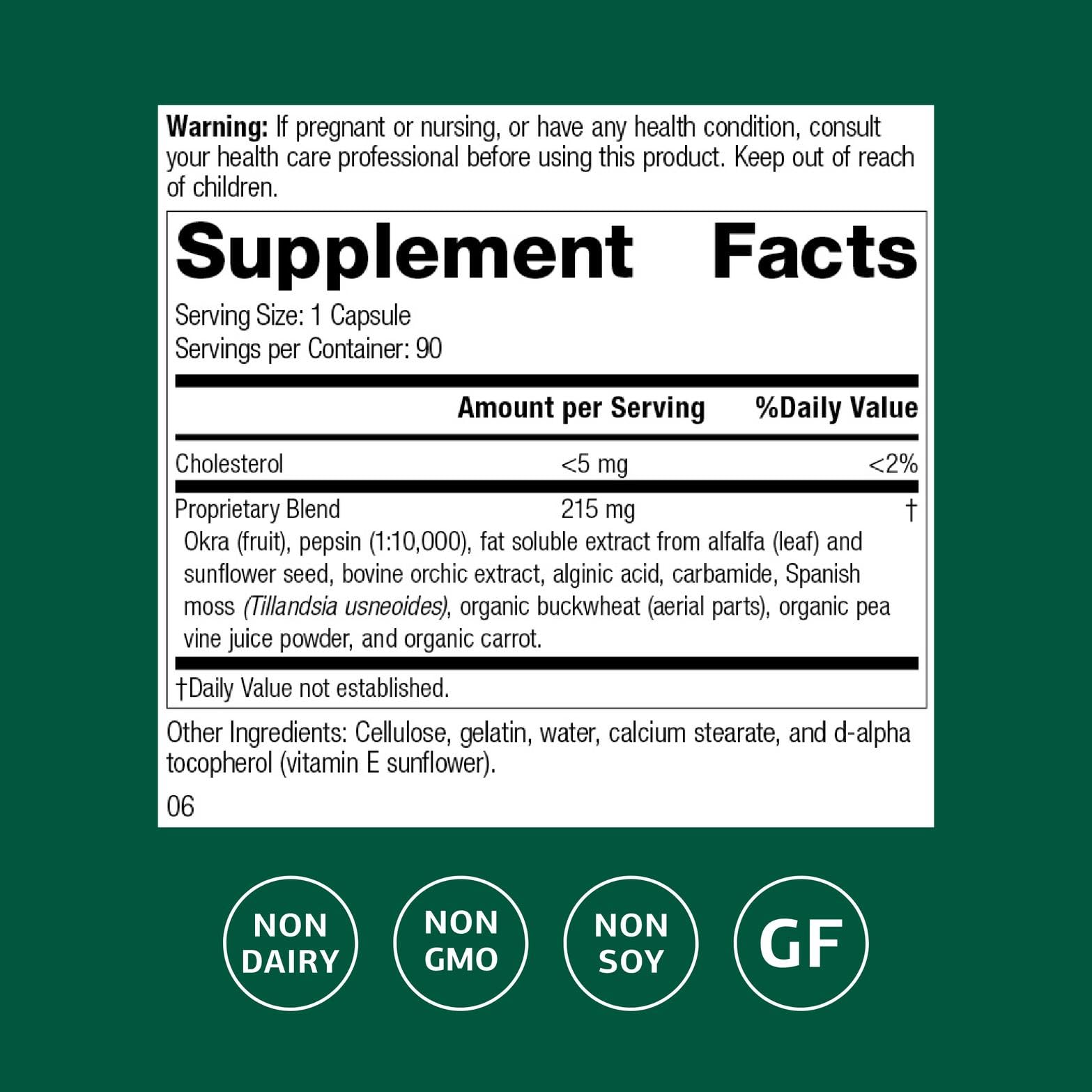 Standard Process Okra Pepsin E3 - Digestive Support for Protein Digestion, 90 Capsules