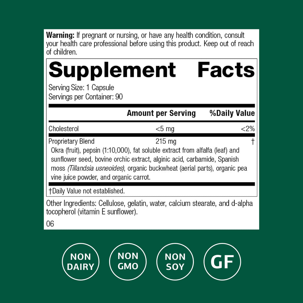 Standard Process Okra Pepsin E3 - Digestive Support for Protein Digestion, 90 Capsules