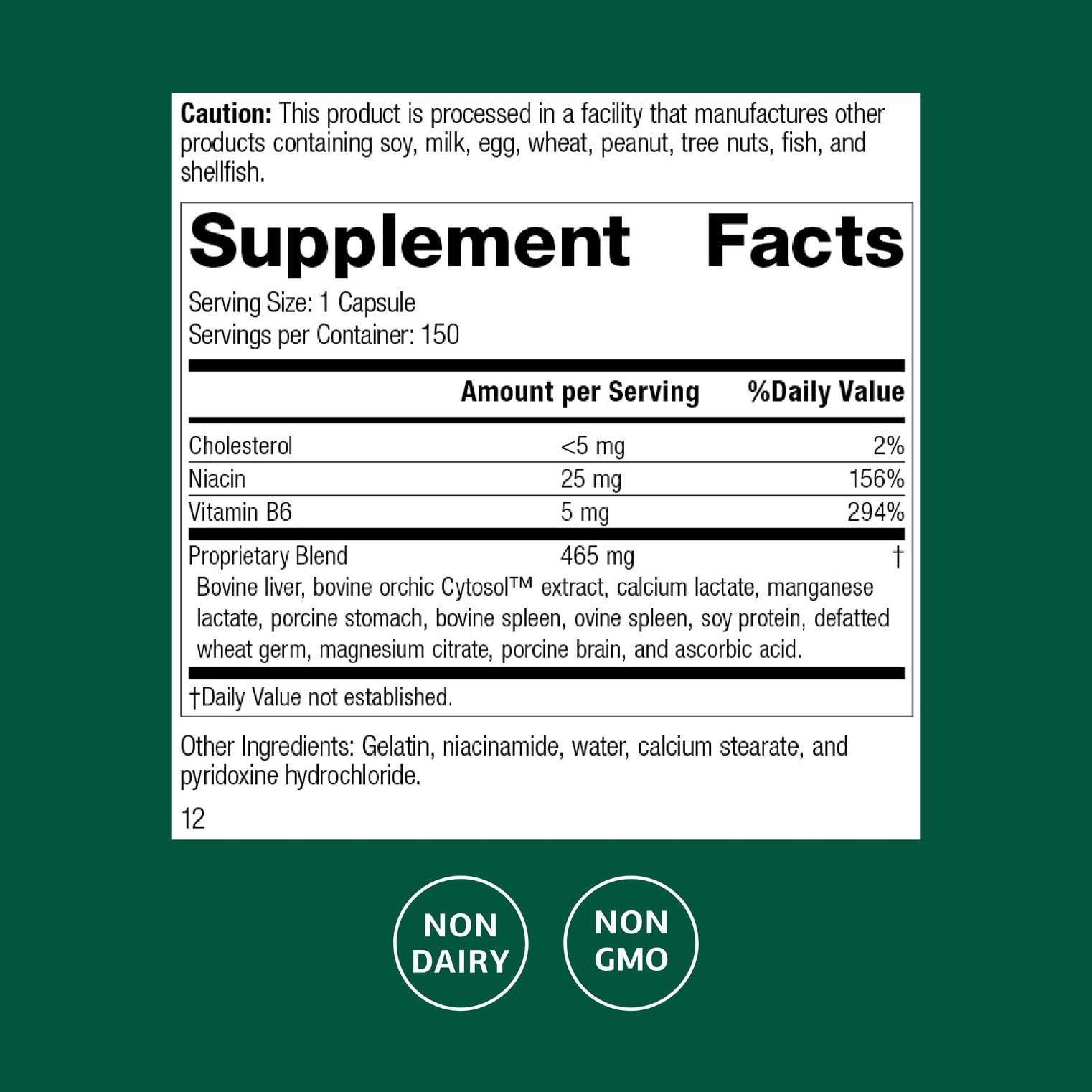 Standard Process Orchex - 150 Capsules | Calming Support & Focus