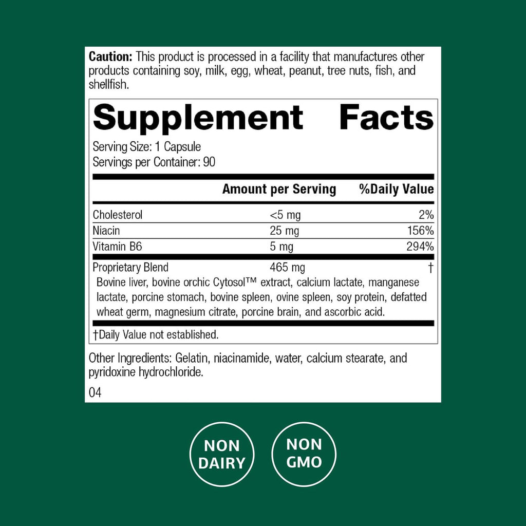 Standard Process Orchex - Whole-Food Nervous System Support, Mental Clarity & Stress Adaptability | 90 Capsules