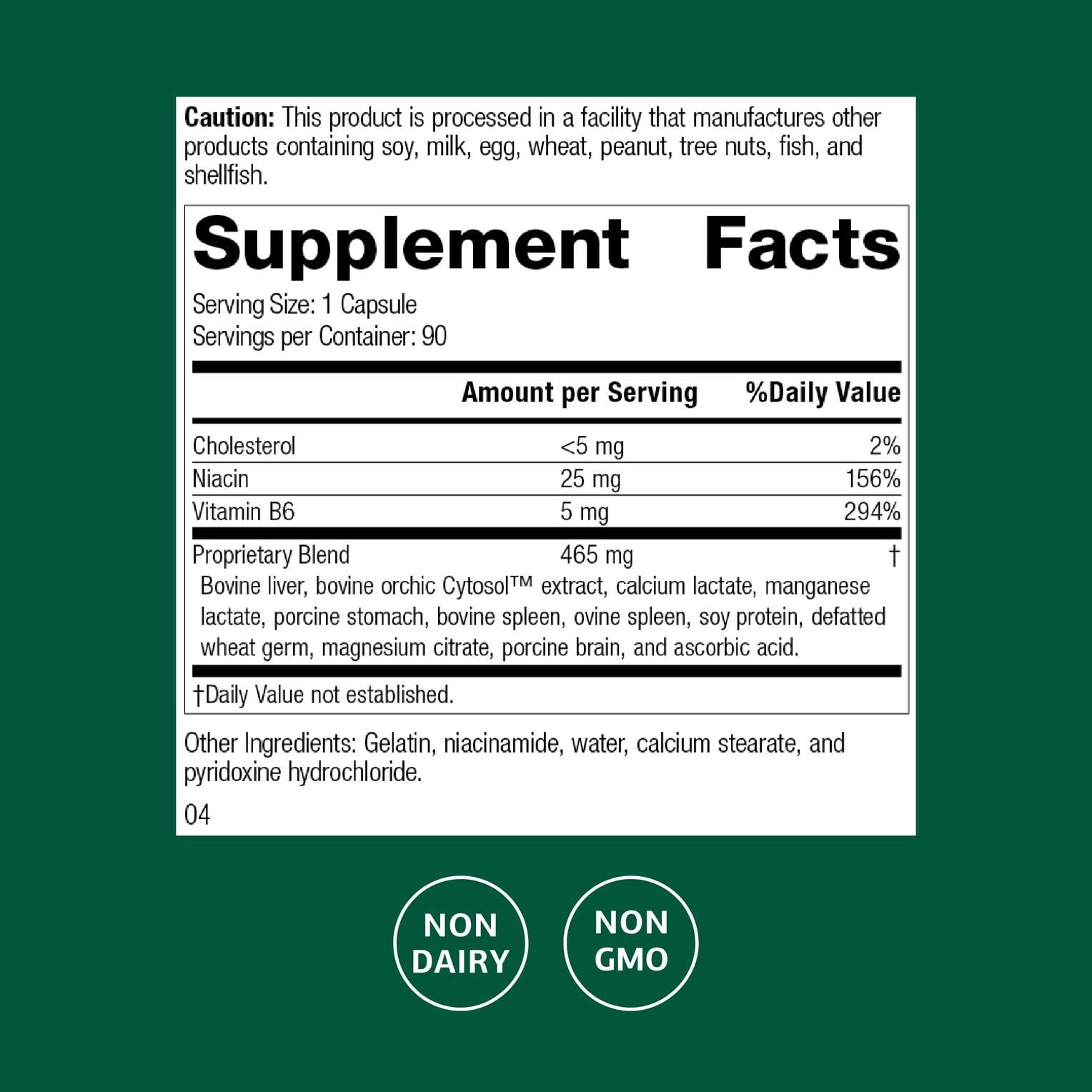 Standard Process Orchex - Whole-Food Nervous System Support, Mental Clarity & Stress Adaptability | 90 Capsules