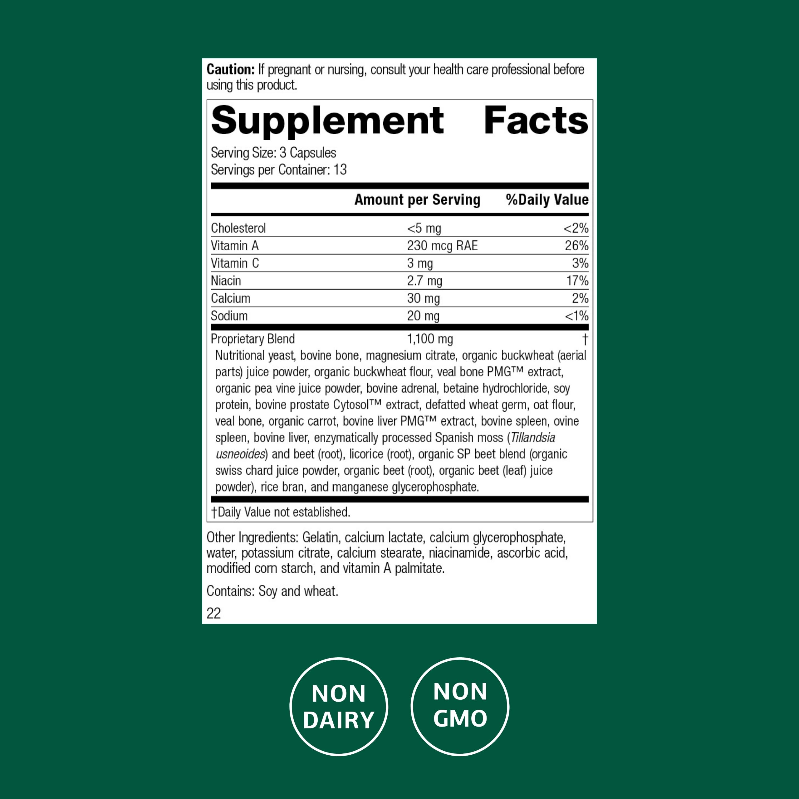 Standard Process Rumaplex – Healthy Liver Support Supplement | Vitamin A & Niacin | 40 Capsules