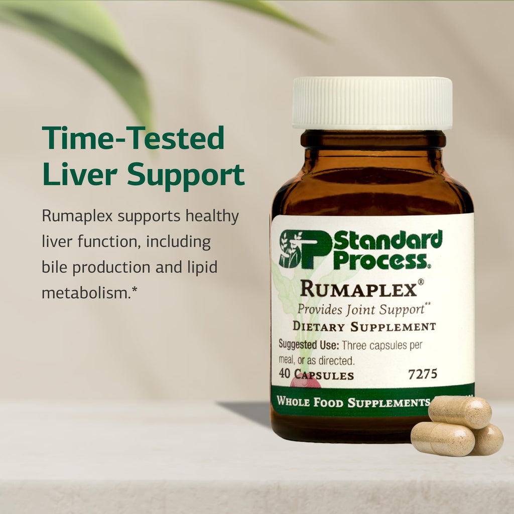 Standard Process Rumaplex – Healthy Liver Support Supplement | Vitamin A & Niacin | 40 Capsules