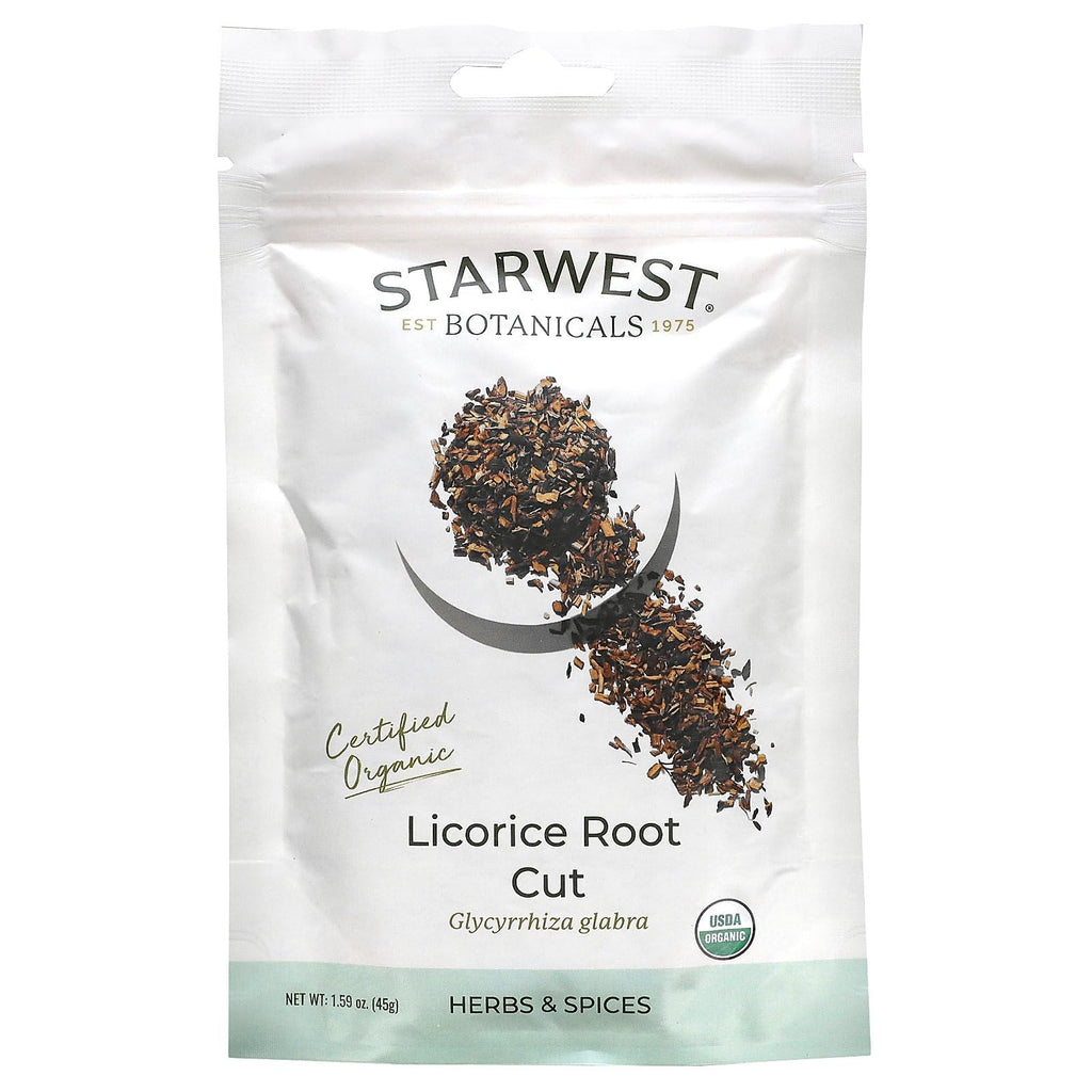 Starwest Botanicals Organic Licorice Root Cut 1.59 oz | Kosher & QAI Certified