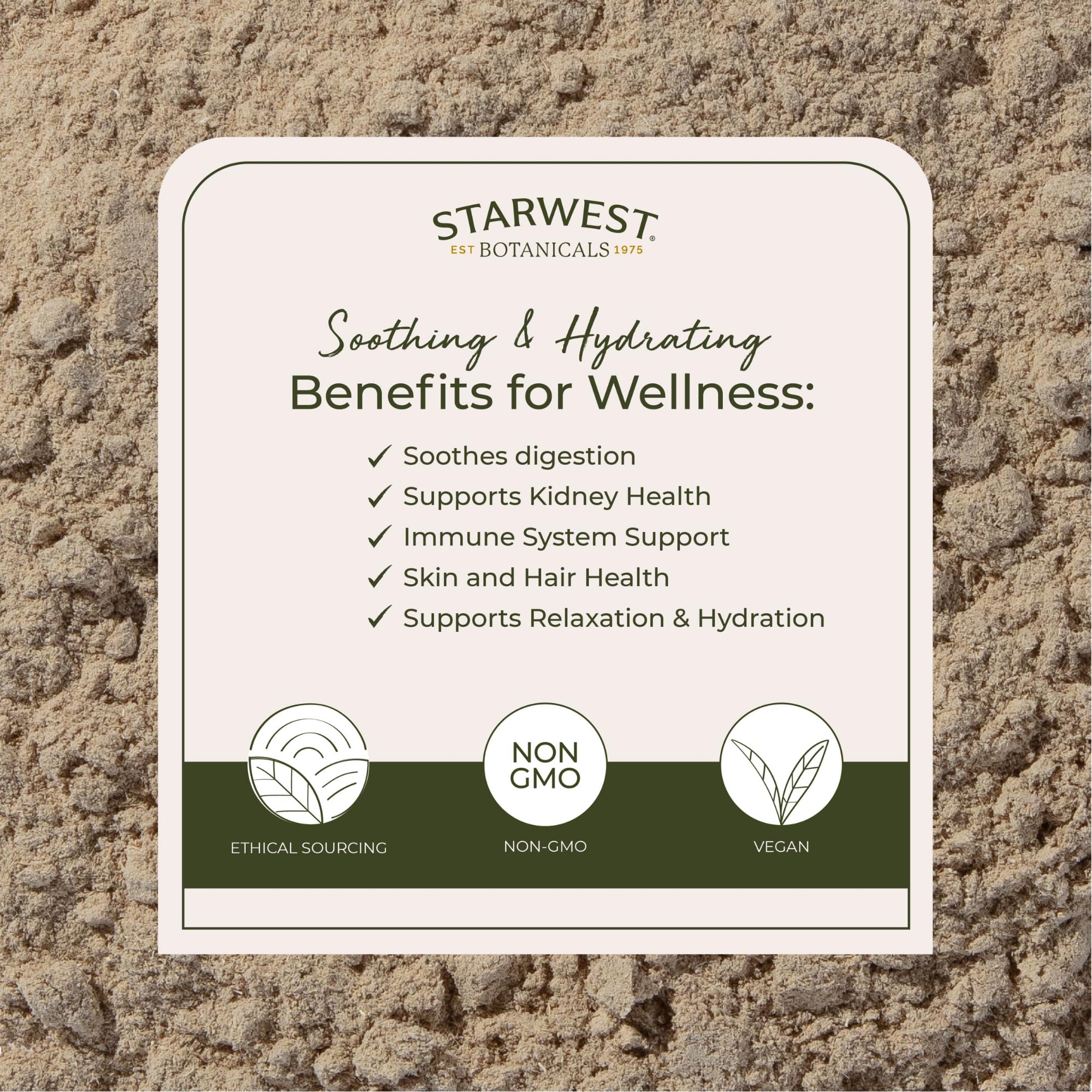 Starwest Organic Marshmallow Root Powder - 4 oz Pouch, Kosher, Non-GMO