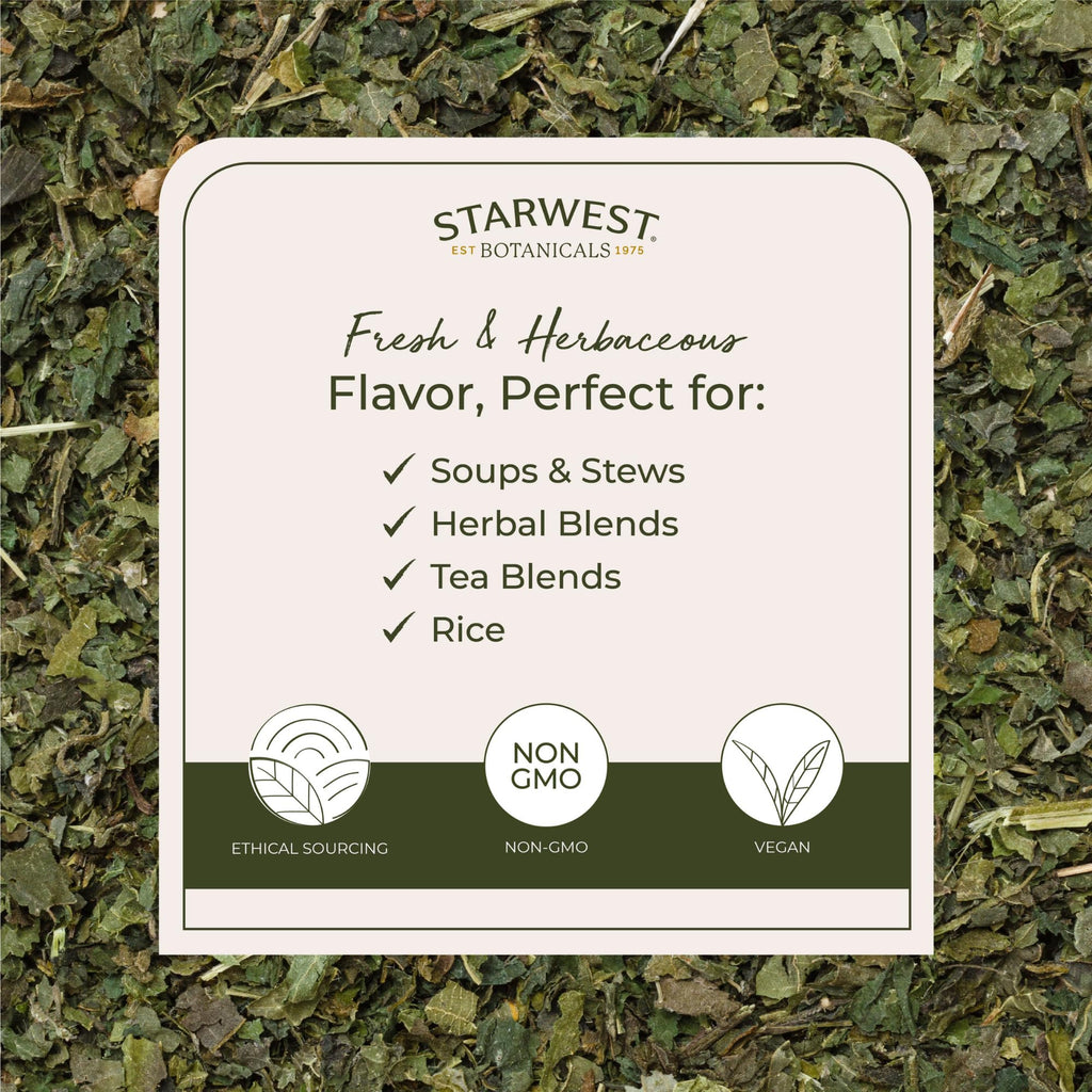 Starwest Organic Nettle Leaf – Dried Nettle Tea, Caffeine Free, 1 lb