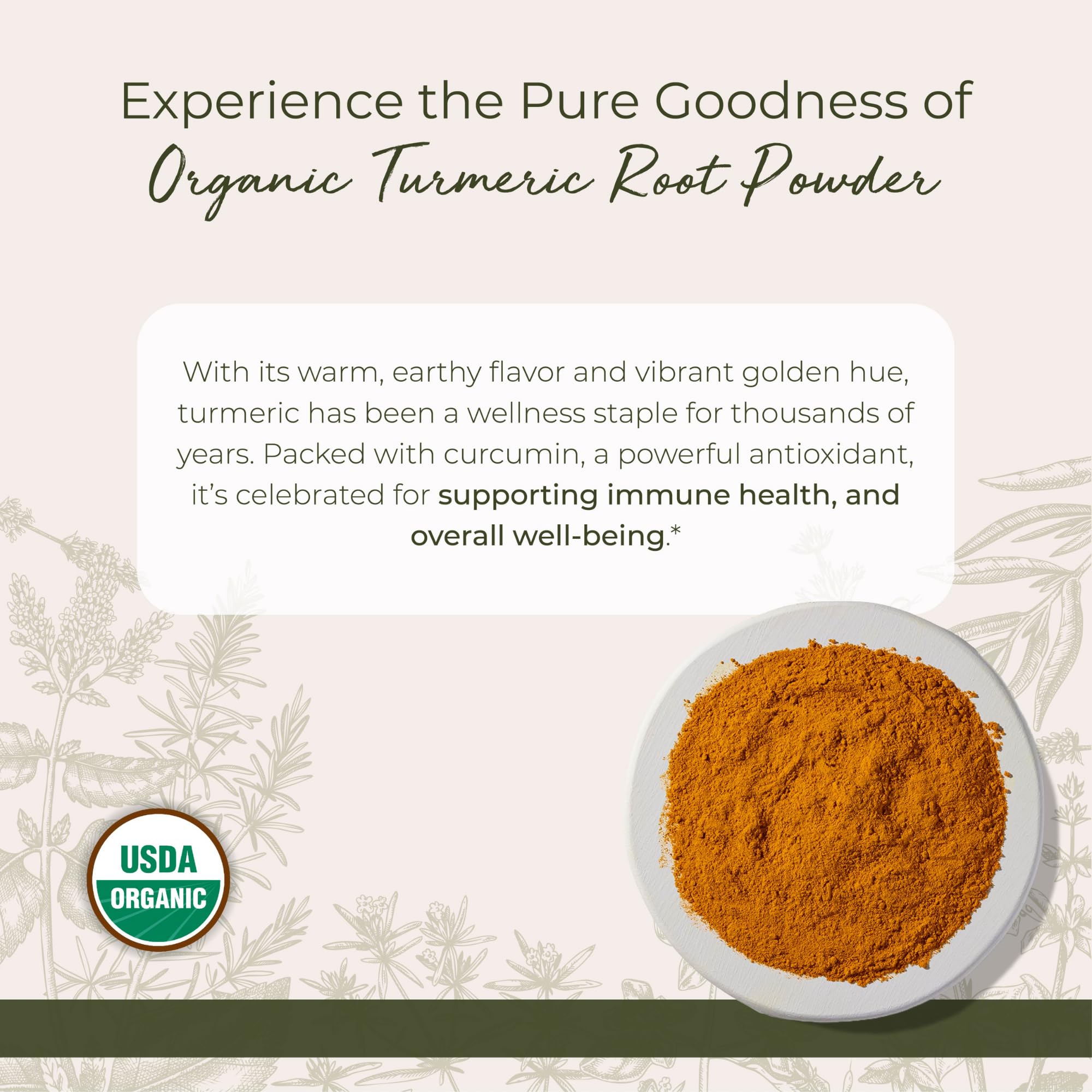 Starwest Organic Ground Turmeric Root Powder – 2 lb Bulk, Kosher, Non-GMO, Curcumin