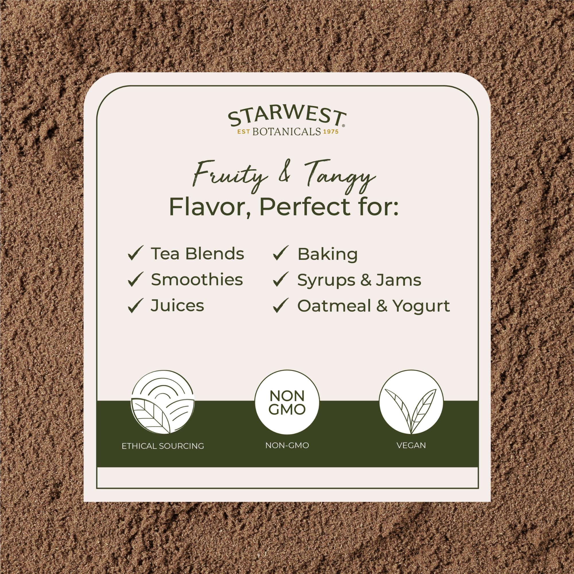 Starwest Botanicals Rosehips Powder Organic - 1 lb | Kosher, Non-GMO, Vitamin C