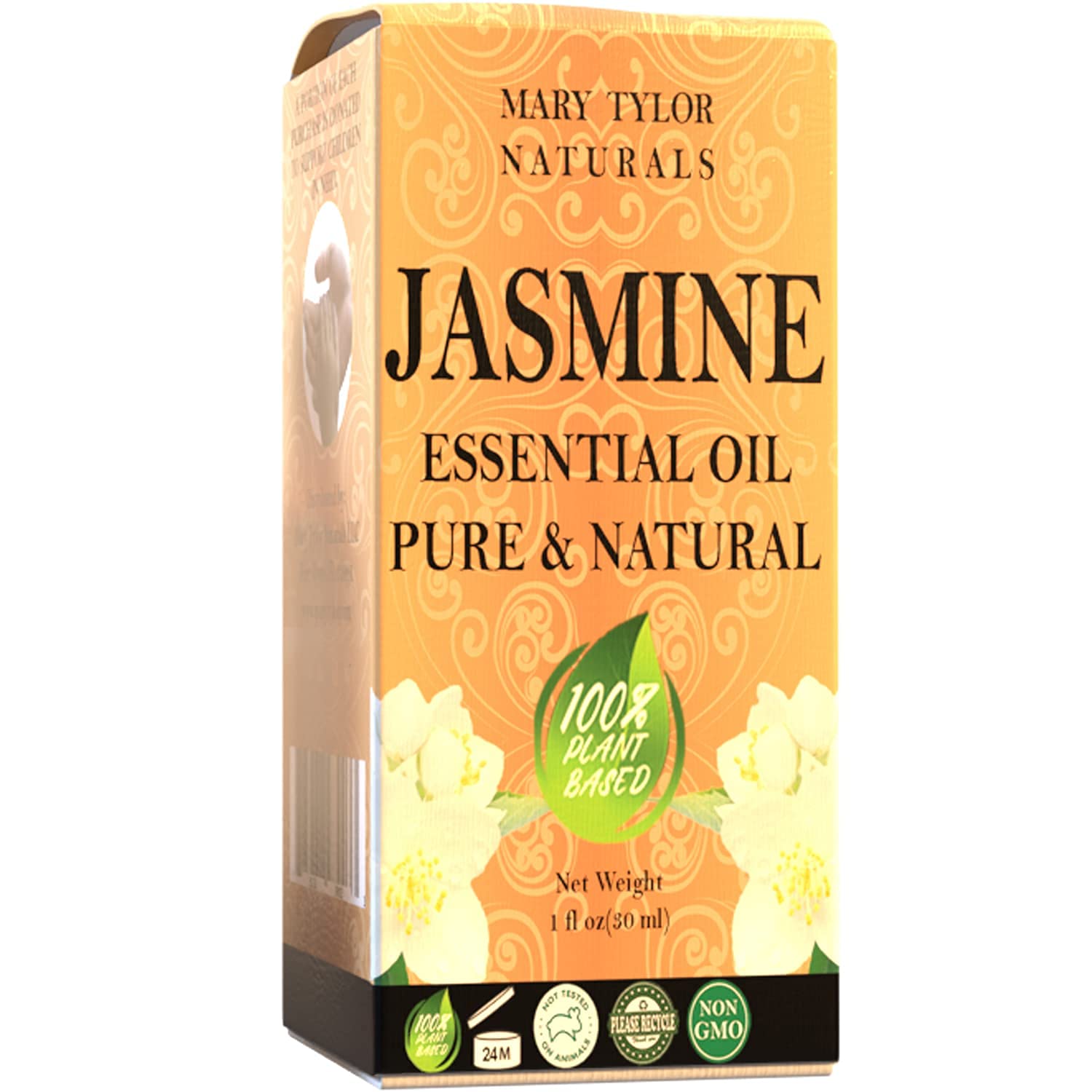 Jasmine Essential Oil (1 oz) – Premium Therapeutic Grade, 100% Pure & Natural | Mary Tylor Naturals