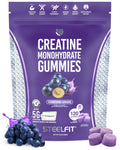SteelFit Creapure Creatine Monohydrate Gummies for Men & Women - Concord Grape | 120 Gummies