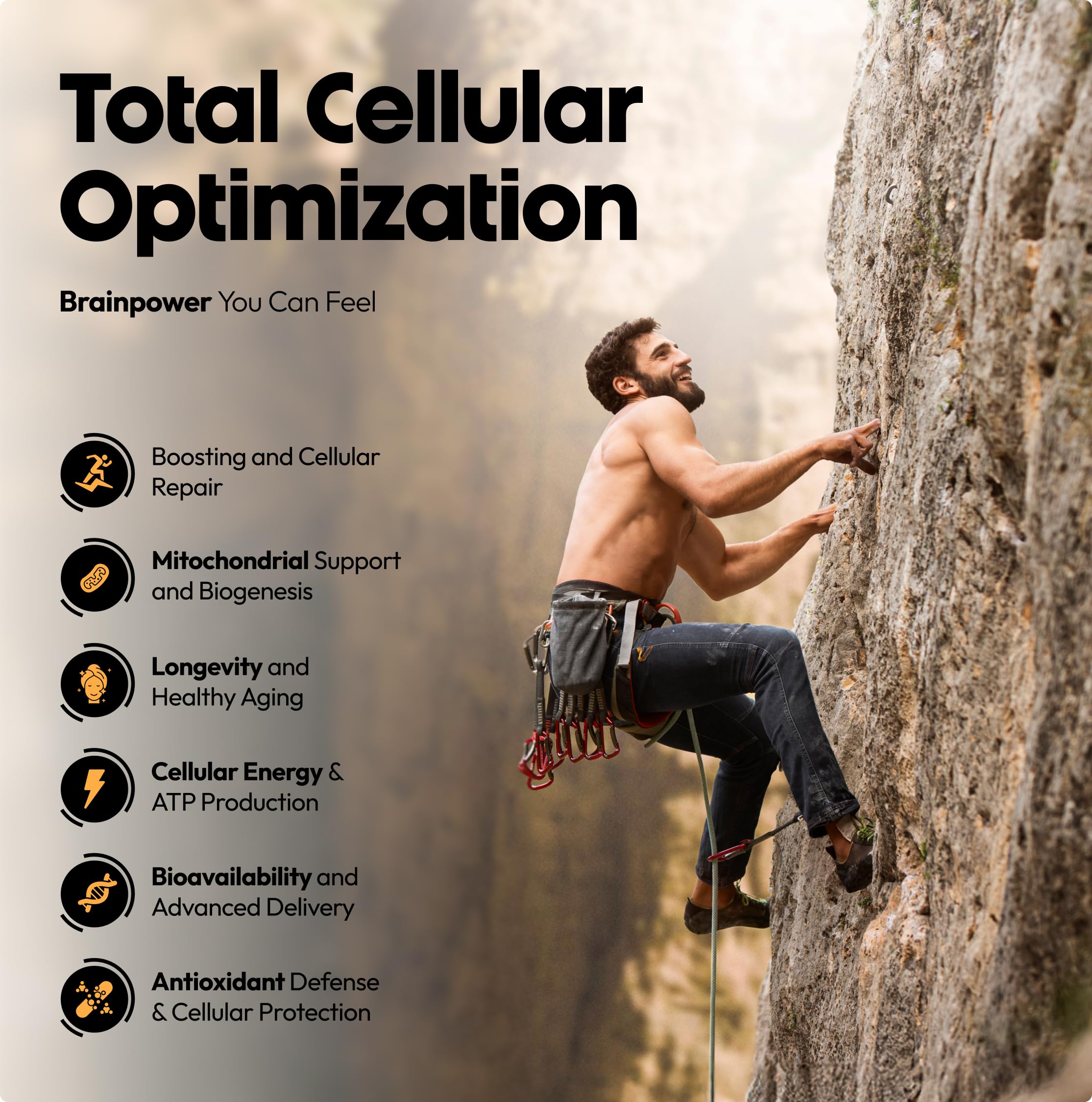 Stellar Health Clinical Mitochondrial Complex – Shilajit & NAD+ Booster with Ubiquinol CoQ10, NR, PQQ, ALA, Astaxanthin | 60 Vegan Capsules