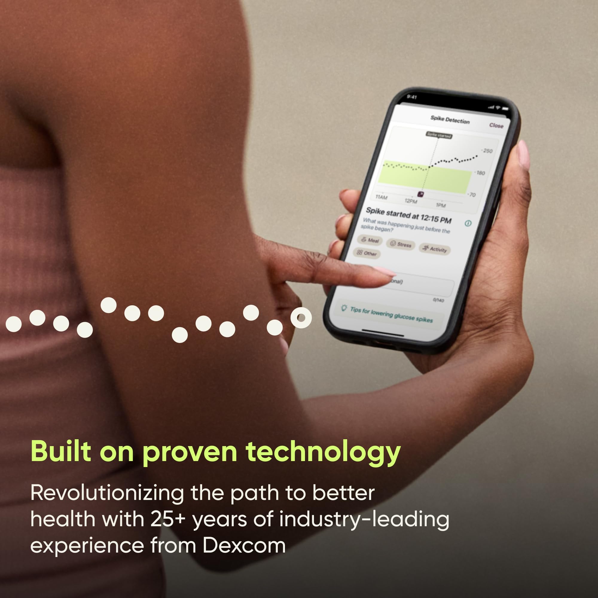 Stelo Glucose Biosensor & App by Dexcom – CGM, 2-Pack, 15‑Day Wear, iOS & Android