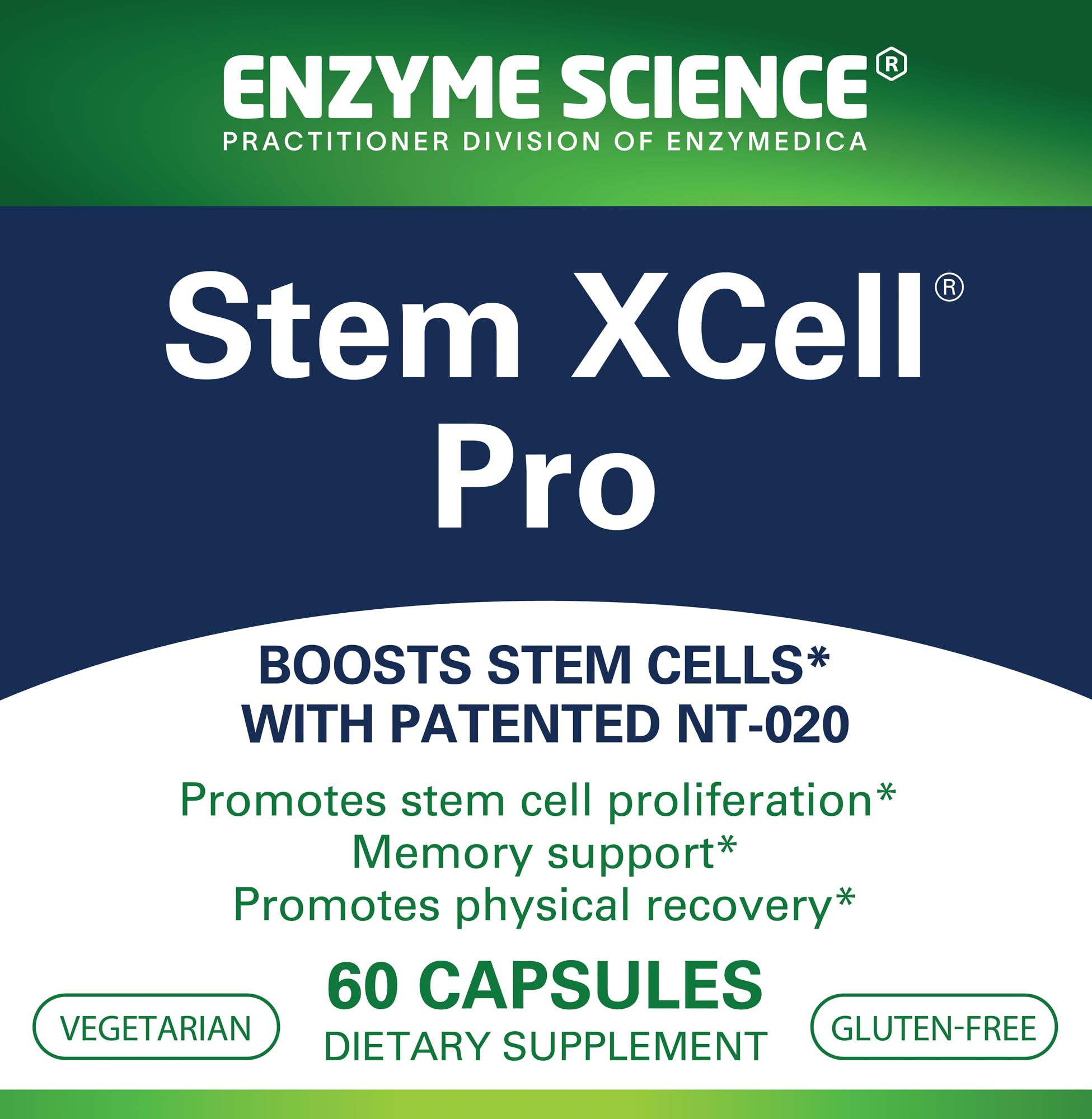Stem XCell Pro by Enzyme Science - Antioxidant & Stem Cell Health, 60 Capsules