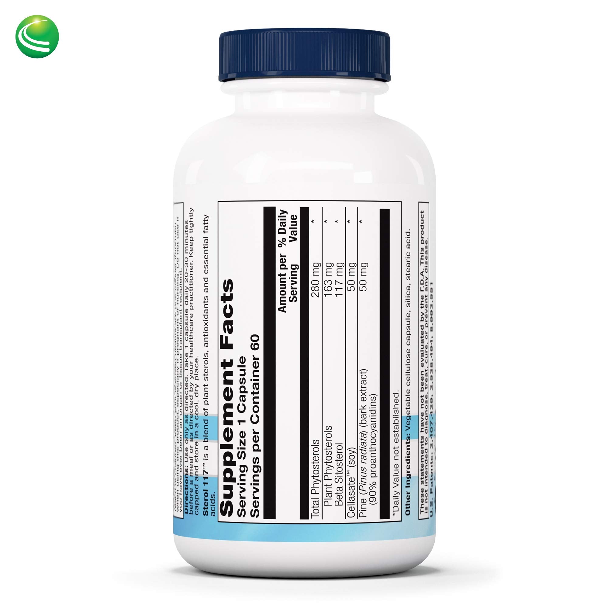 Nutra BioGenesis Sterol 117 | Plant Sterol Supplement | 60 Vegetarian Capsules