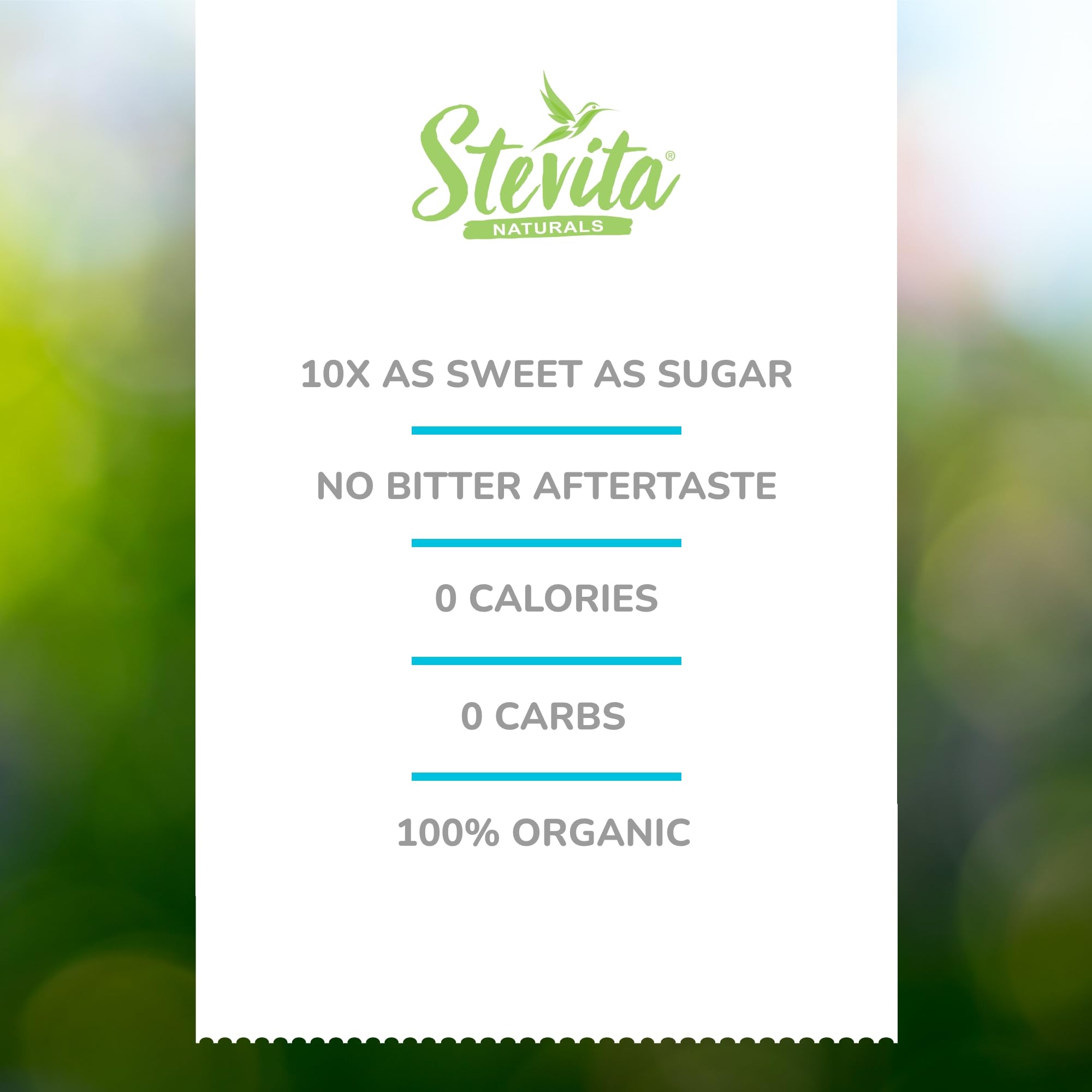 Stevita Organic Stevia – 16 oz (908 Servings) | Sugar-Free All-Natural Sweetener