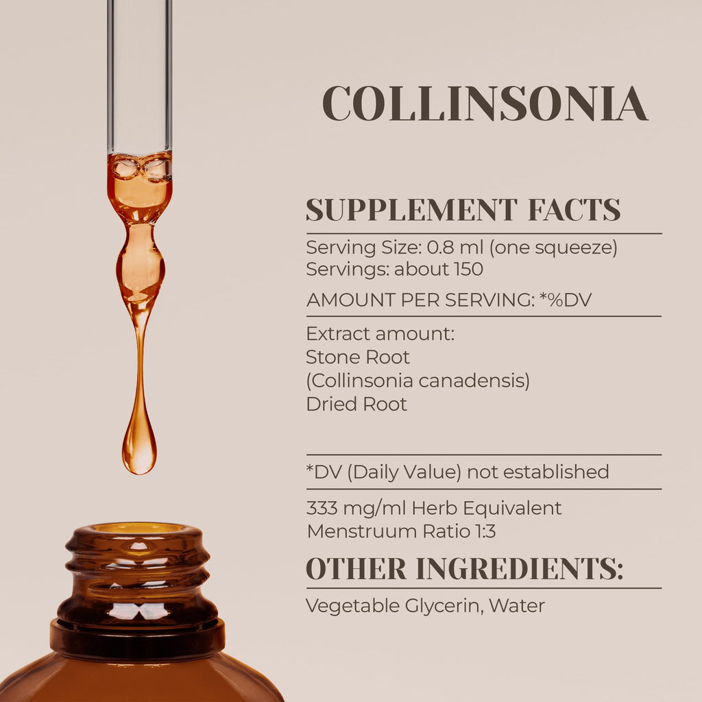 Collinsonia Alcohol-Free Natural Tincture Extract – Immune Support, 4 fl oz