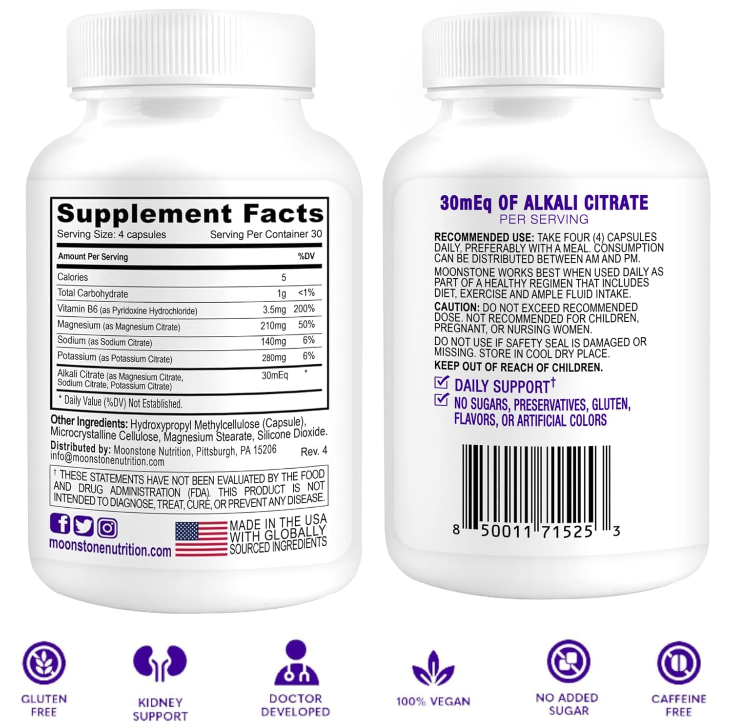 Stone Stopper Capsules – Kidney Stone Prevention, 120 Count (30 Day Supply)