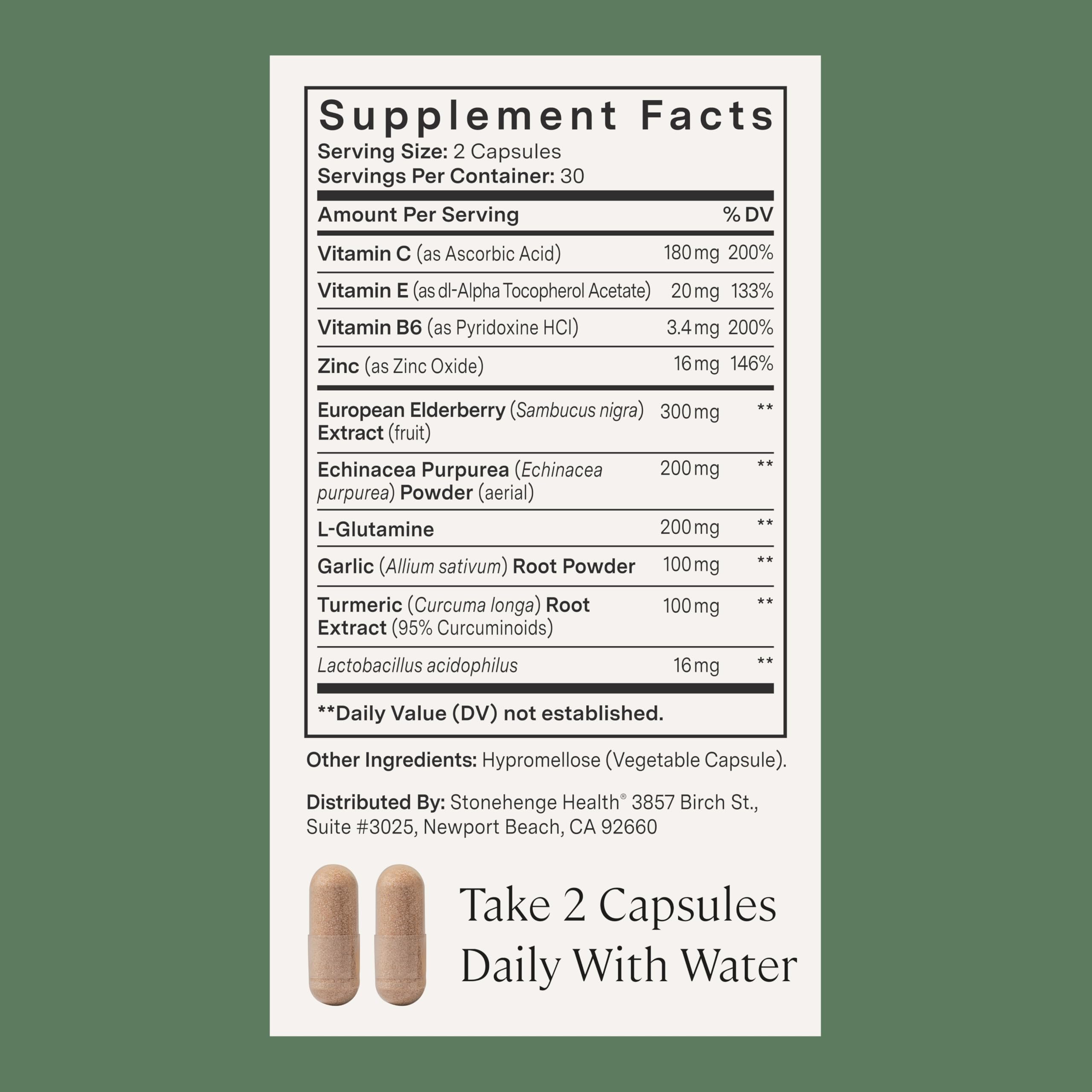 Stonehenge Health Dynamic Immunity – 10-in-1 Immune Support, 60 Capsules