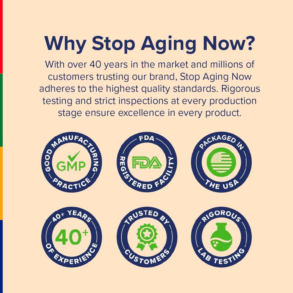 Stop Aging Now: Brain Energizer – 60 Veggie Caps | Advanced Complex with Lion's Mane, Bacopa & DMAE