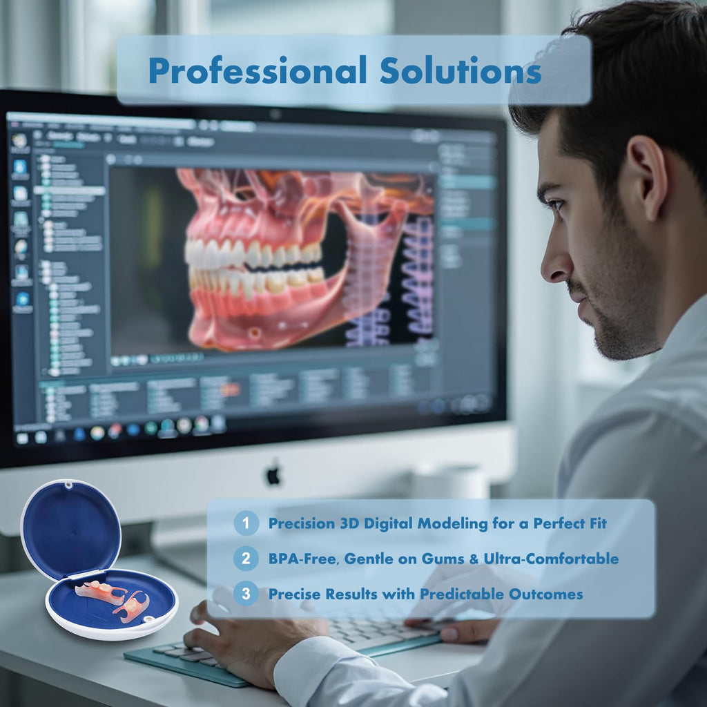 Custom Removable Dentures – Personalized Partial Denture Set for Tooth Replacement | 1–Multi-Tooth Coverage with Storage Case | Comfortable Wear for teeth (5 Teeth)