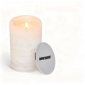 Story of Stone Refillable Marble Candle — Lemon & Vanilla Soy Wax with Glass Inserts