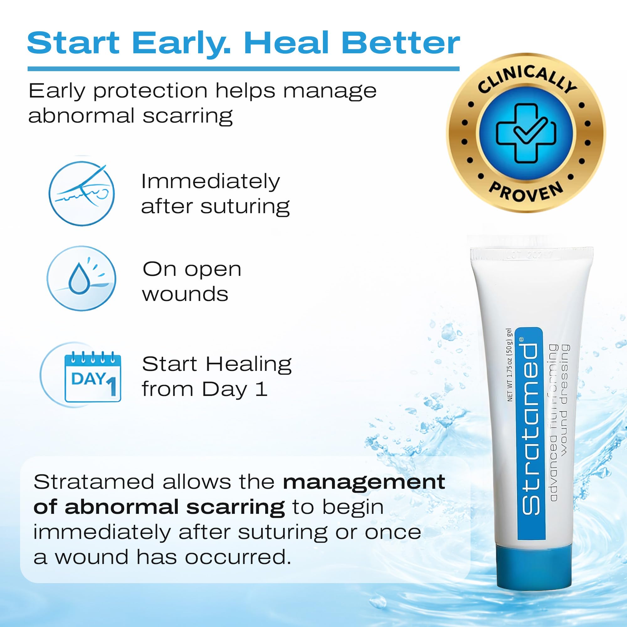 Stratamed Advanced Film-Forming Wound Dressing | Flexible Protective Layer for Open Wounds & Damaged Skin | 50g