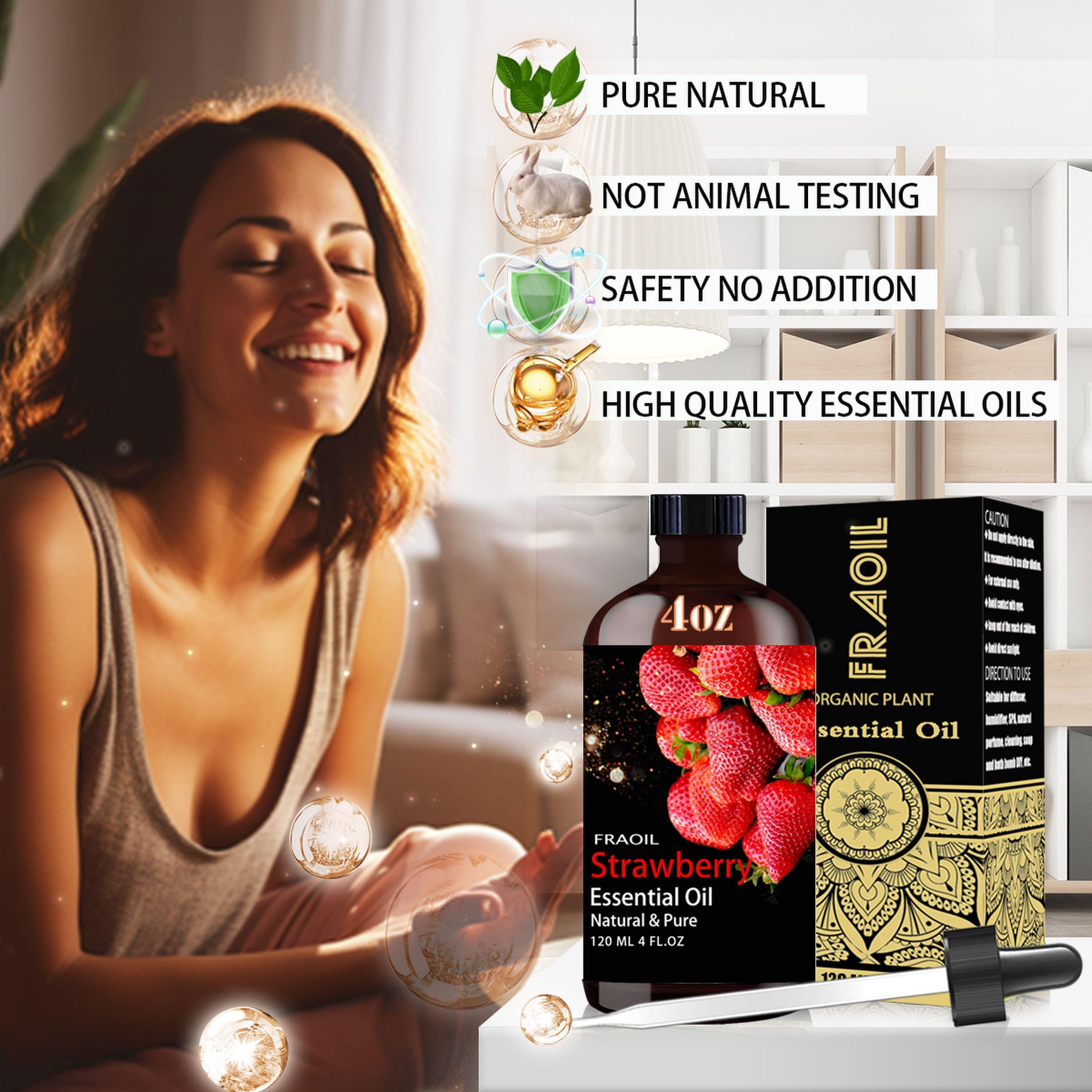 Strawberry Essential Oil 4 oz (120 ml) – Diffuser, DIY & Aromatherapy