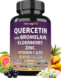 StrongVit Quercetin with Bromelain – Immune Support Supplement (Vegan, Non-GMO, Gluten-Free, USA)