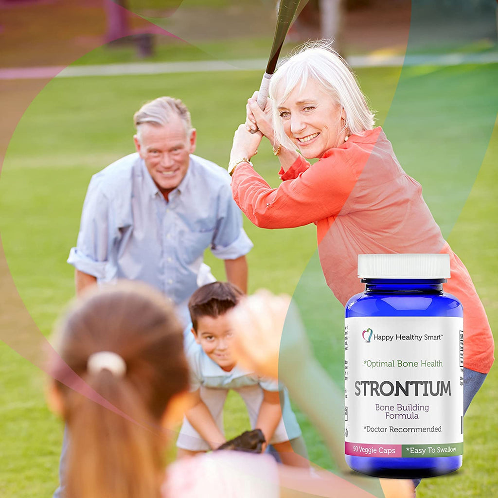 #1 Strontium Bone Health Supplement - Doctor Recommended Worldwide - 90 Veggie Caps Made in USA
