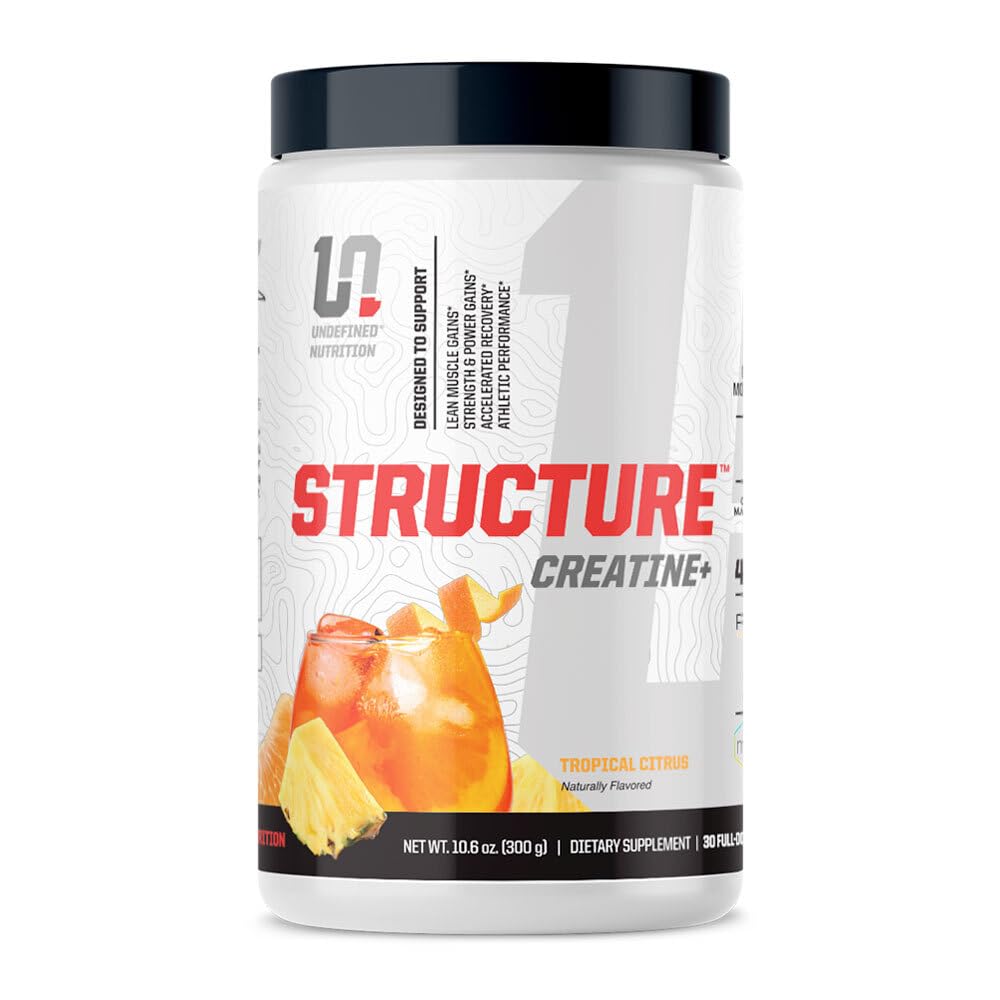 Undefined Nutrition Structure Creatine+ by Brian Shaw – 30 Servings, Tropical Citrus