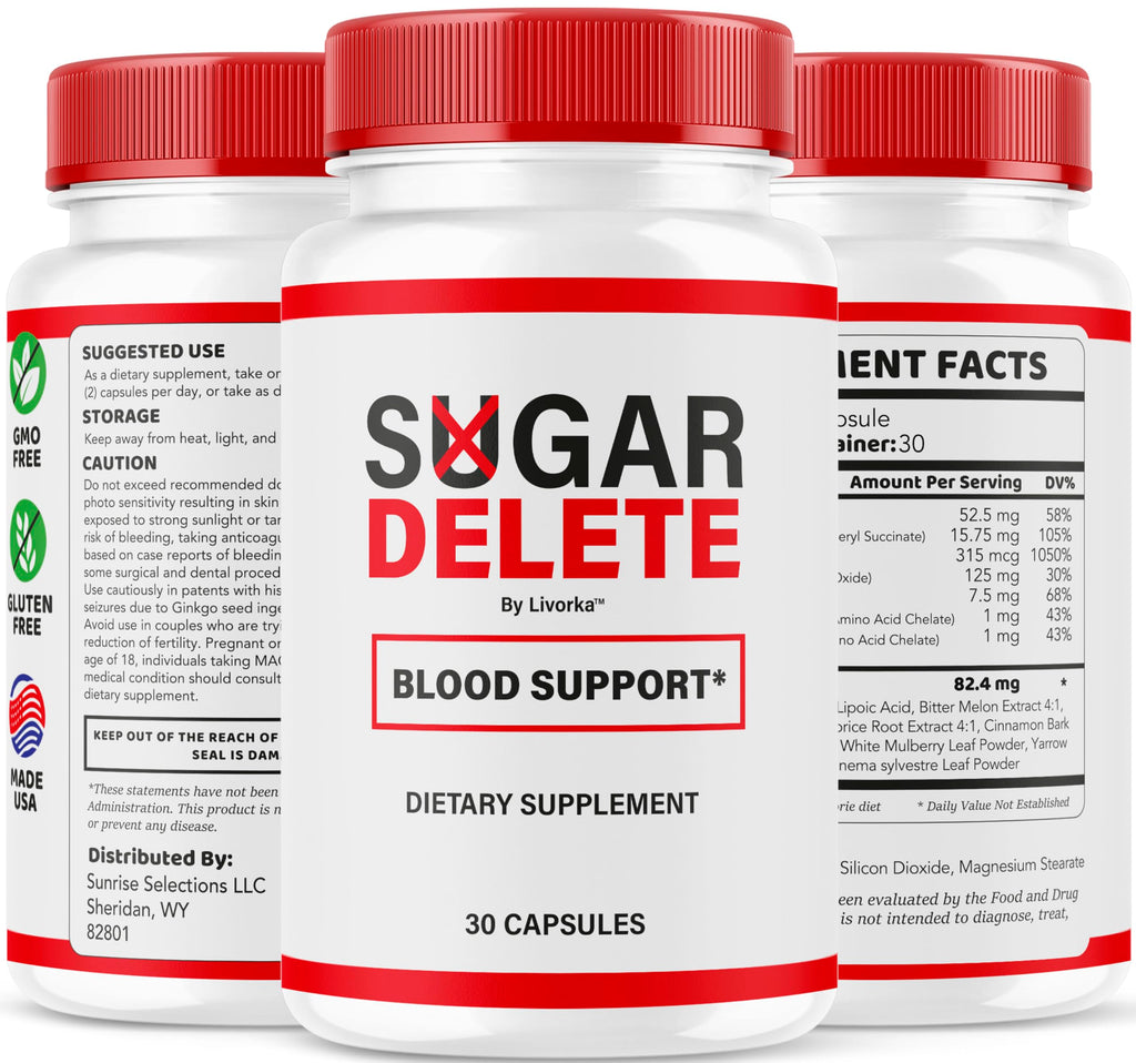 Sugar Delete Capsules (3 Pack) – Official Supplement, All-Natural Formula