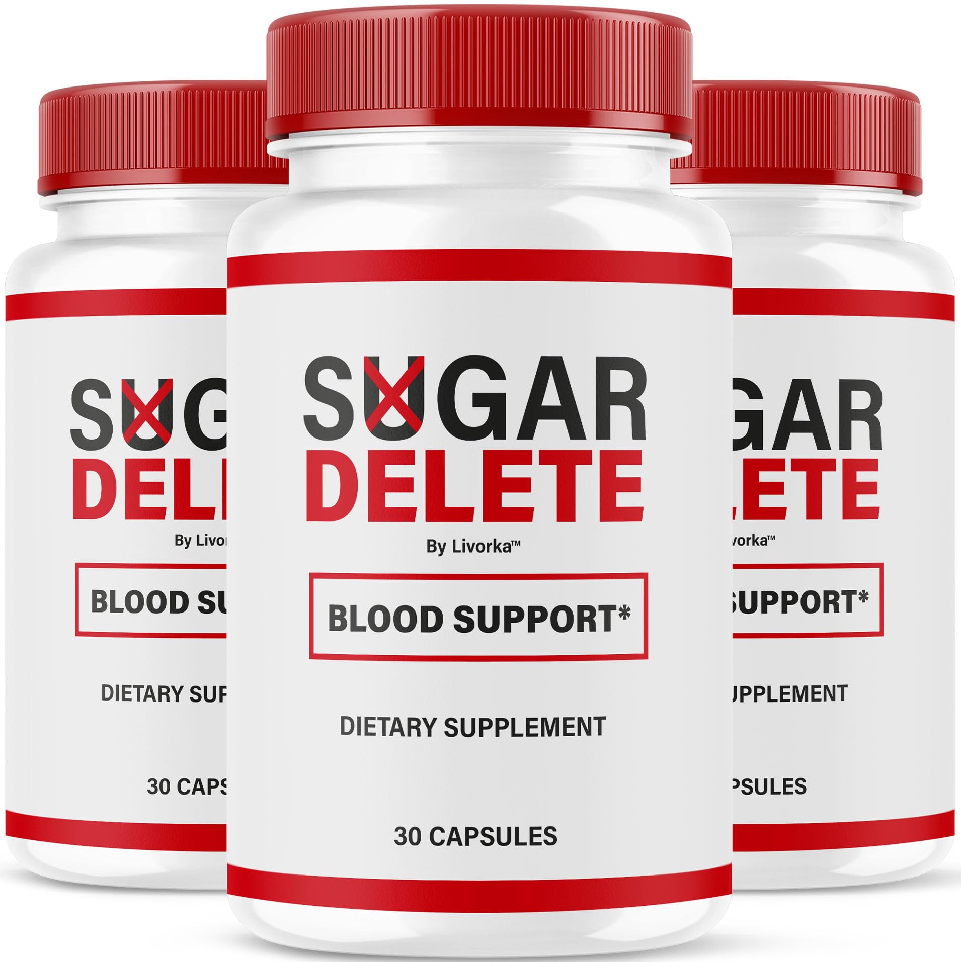 Sugar Delete Capsules (3 Pack) – Official Supplement, All-Natural Formula