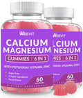 Sugar Free Calcium Gummies with Vitamin D3 & K2 – Vegan Algae Calcium, Calcium Magnesium Zinc, 2:1 Calcium:Magnesium