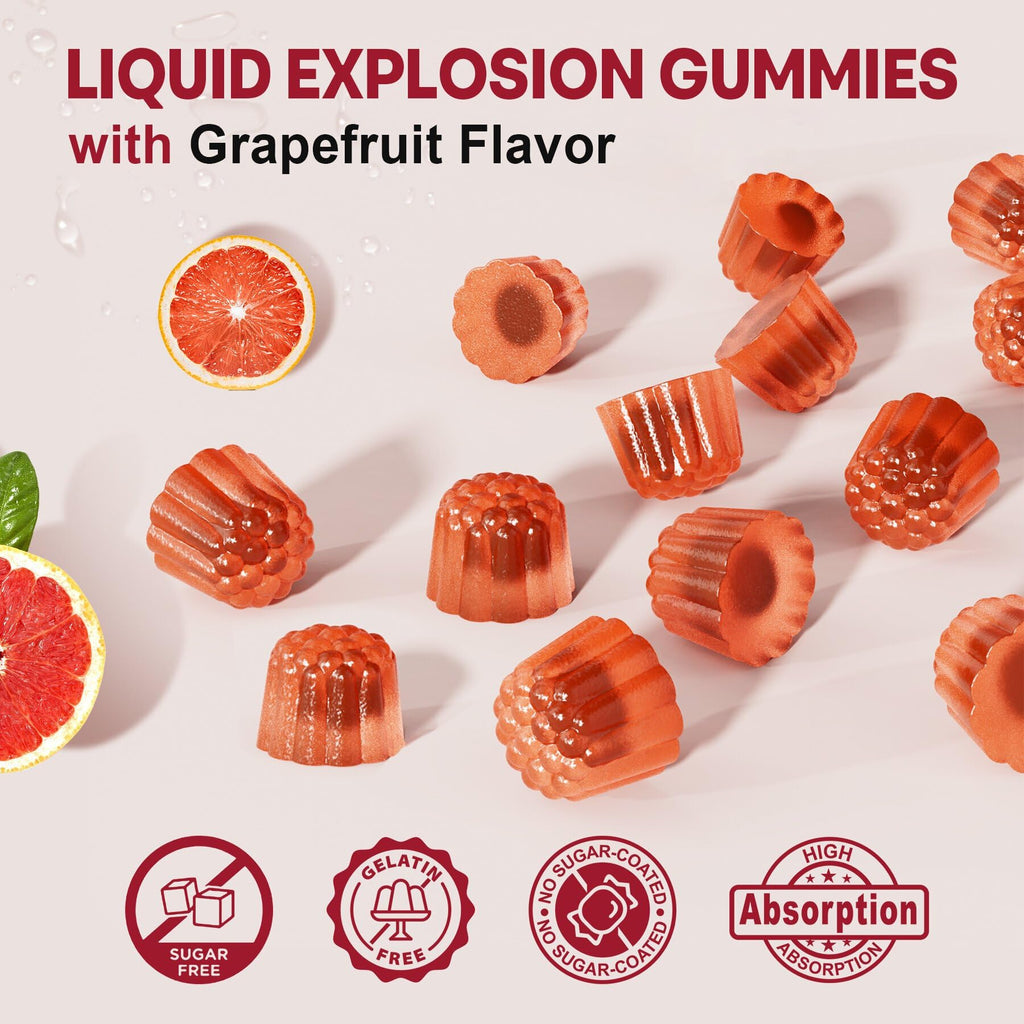 Maca Root Filled Gummies 2000mg for Women & Men – Sugar Free, Ashwagandha & Zinc | Grapefruit Flavor (60 Count)
