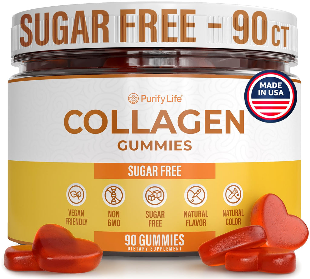 Sugar-Free Marine Collagen Gummies – 90 Chews, 500mg, Gluten Free