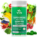 Sugar-Free Real Organic Fruits, Super Greens and Veggies Gummies | 35+ Nutritious & Healthy Greens, Fruits, and Vegetables for Improved Immunity, Skin Health & Energy Boost|60 Vegan Gummies
