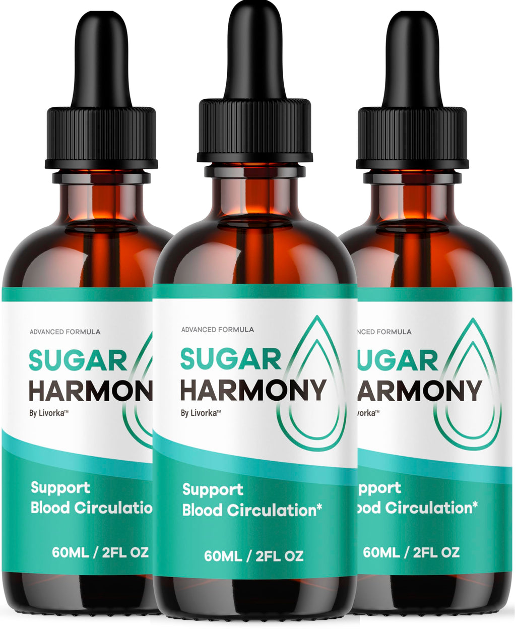 Sugar Harmony Drops (3 Pack) – Premium Liquid Wellness Support | 3 Bottles