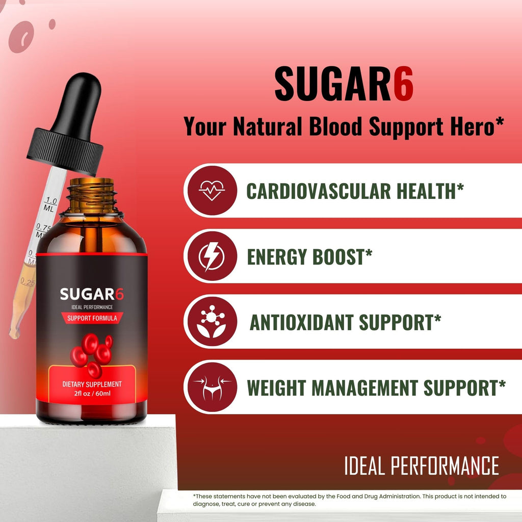 Sugar6 Drops – Blood Sugar Support Liquid Drops (Maximum Strength)