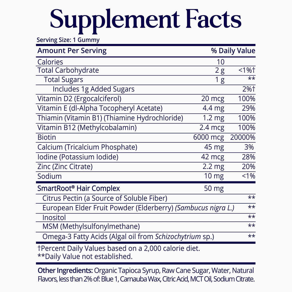 SugarBearPro Hair Vitamin Gummy – 3 Month, Extra Strength Biotin 6000mcg | Vegan, Kosher, Halal