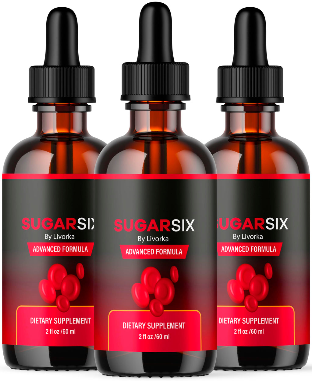 SugarSix 3 Pack: Sugar Six Drops & Formula – 3 Bottles for 3 Months