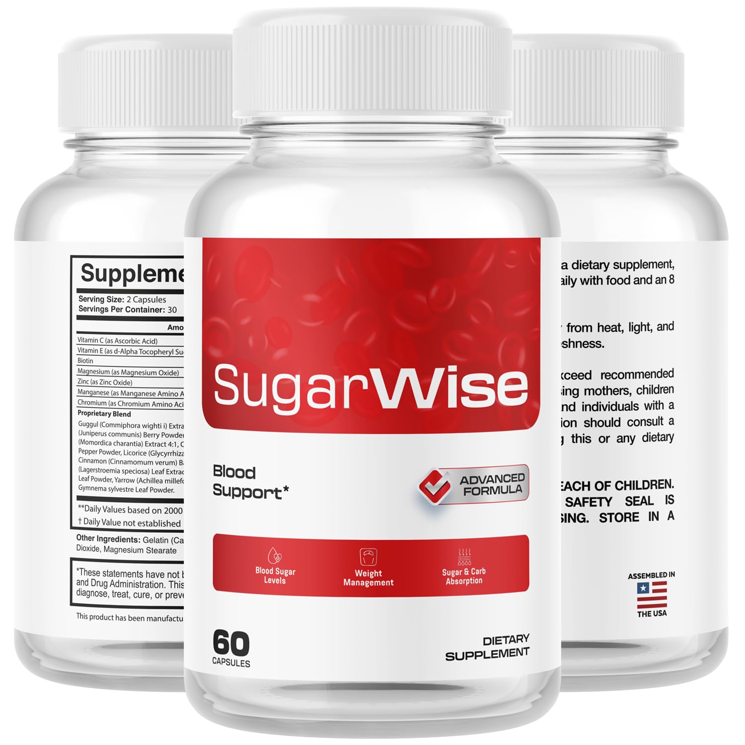 SugarWise 2-Pack Capsules - Official Support Pills & Premium Formula