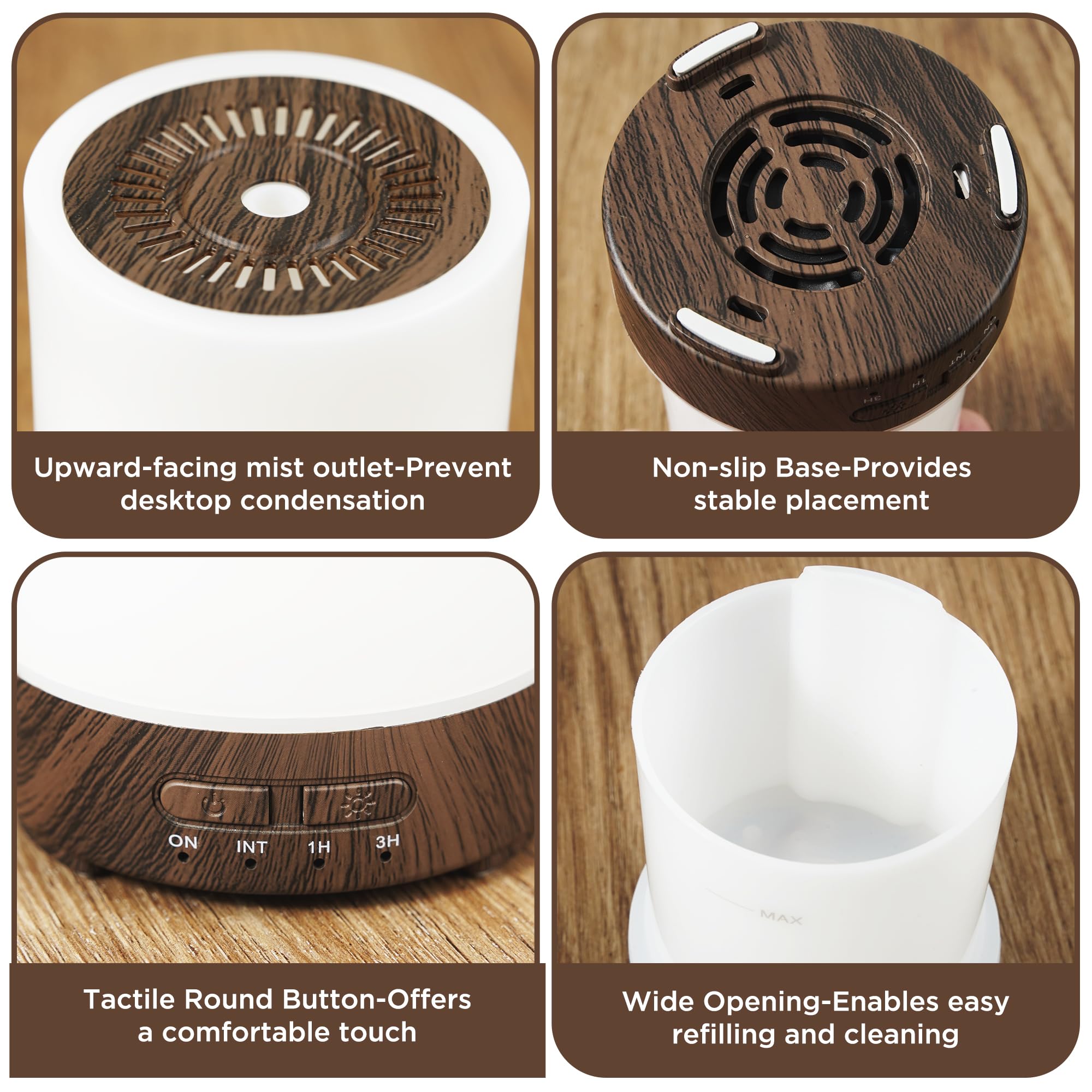 SUMAMAVIA Essential Oil Diffuser 150ML – 3-in-1 Portable Humidifier, 7-Color LED