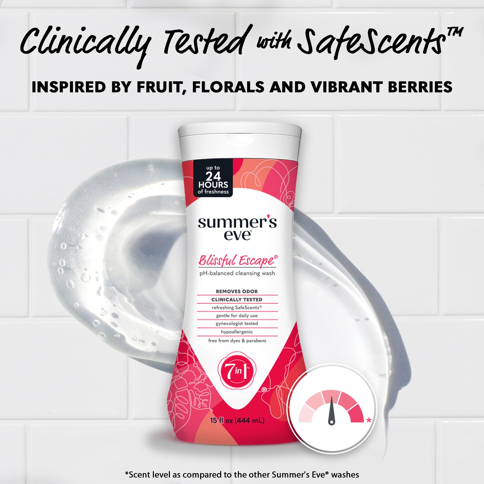Summer's Eve Blissful Escape Daily Refreshing Feminine Body Wash – Pack of 3 (15 oz)