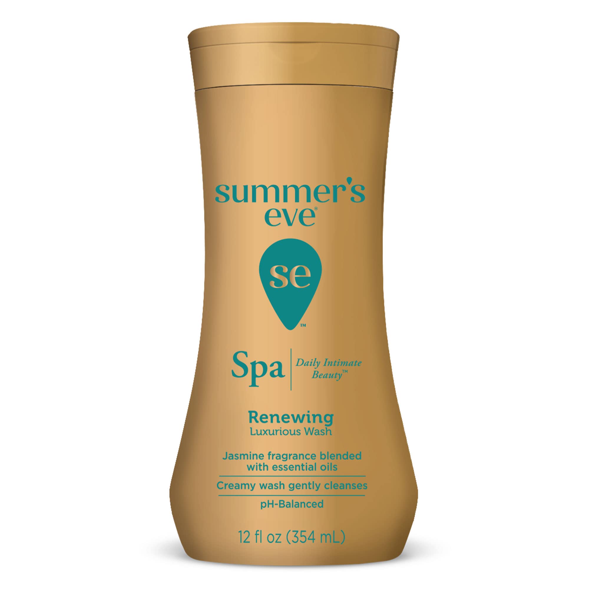 Summer's Eve Spa Daily Intimate Wash - Renewing Jasmine, pH-Balanced, 12 oz